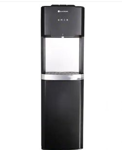 Matte Black And Stainless Steel Bottom Load Water Dispenser 