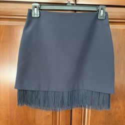 Women’s H&M Navy Miniskirt with fringes - Size 4