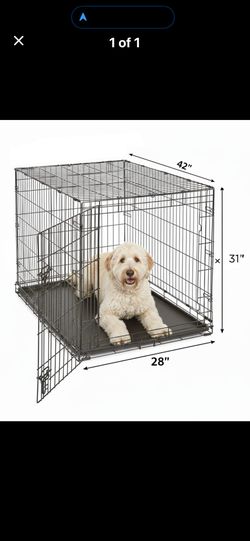 New World Single Door Folding Metal 42-Inch Dog Crateb, For Large-Sized Breeds