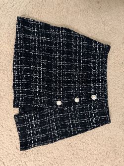 Tweed black skirt size S