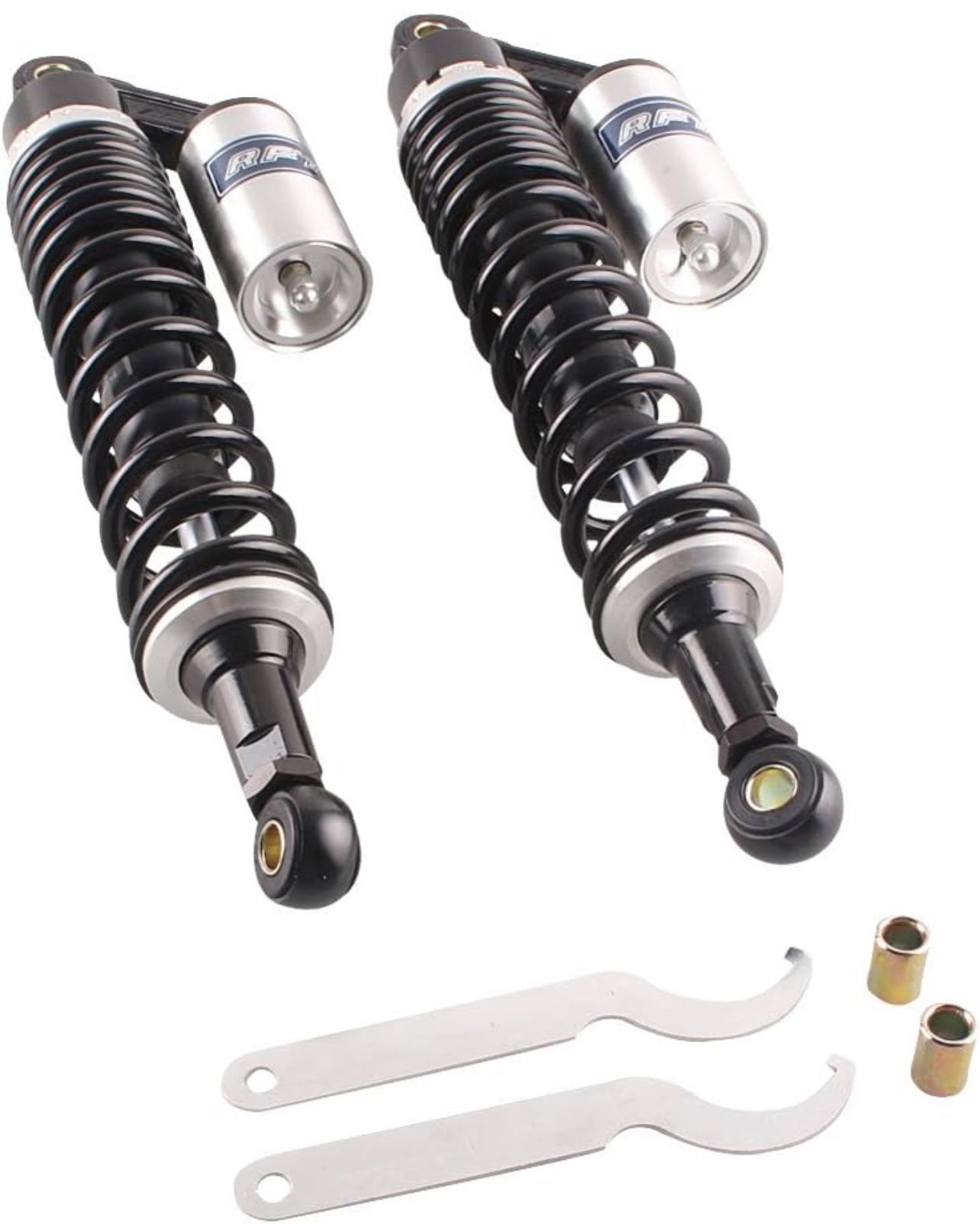 Mallofusa Pair Motorcycle 15 3/4 Inch 400mm Rear Air Shock Absorbers for 150cc~750cc Karting Scooter ATV Yamaha Suzuki Honda Kawasaki Brand new in bo