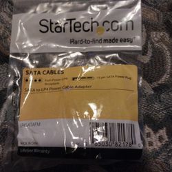 StarTech 6" 4 Pin Molex to SATA Power Cable Adapter BRAND NEW