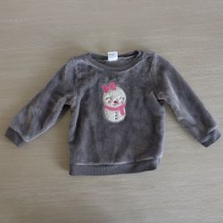 Jumping Beans Baby Girls Fleece Top, Snowman