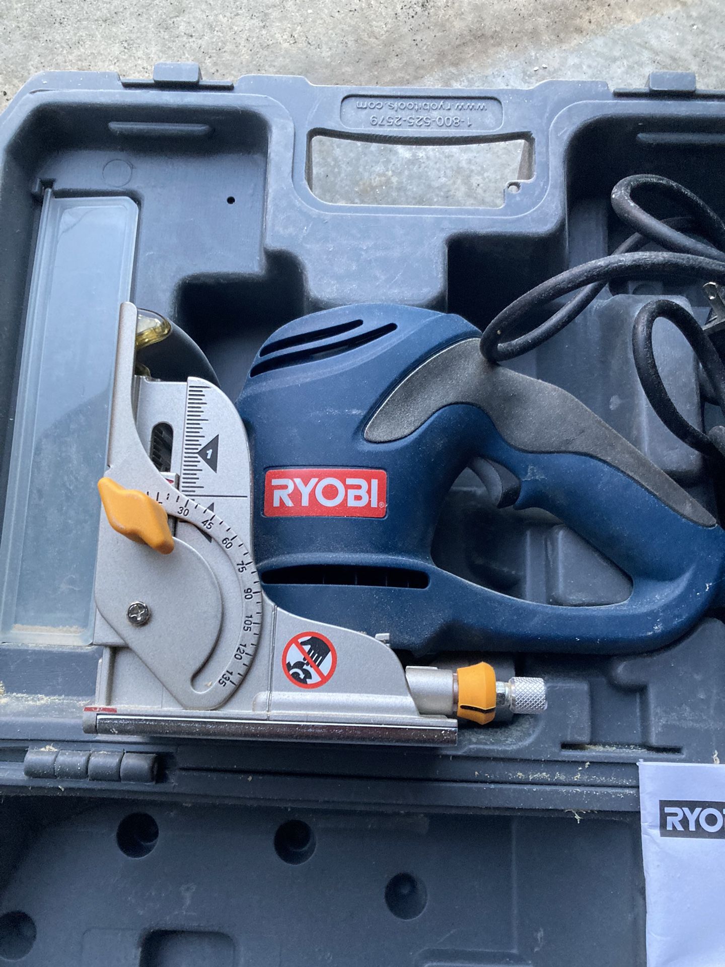 Ryobi JM82 Electric Biscuit Joiner 6 Amp 120V W/Owners Manual & Case