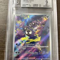Gastly 177/162 Illustration Rare from Temporal Forces graded BGS 9 (Mint)