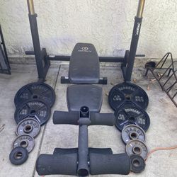 Weight Set With Bench Press For Sale 