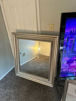 Silver Framed Wall Mirror