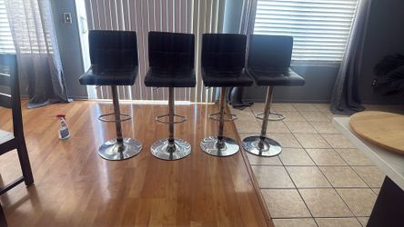 All black barstools