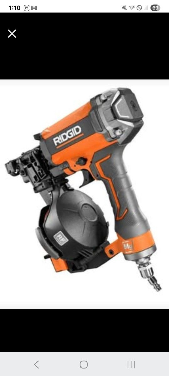 RIDGID
Pneumatic 15 Deg. 1-3/4 in. Coil Roofing Nailer