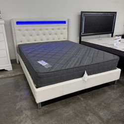 New Queen Bed Frame With Mattress 
