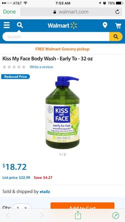 32oz Kiss My Face aromatherapeutic body wash