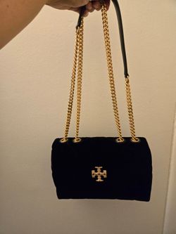 Tory Burch Kira Velvet Quilted Convertible Shoulder Bag