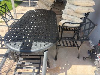 Patio table set iron