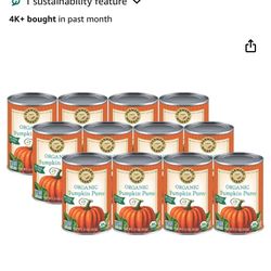 Brand New Case Of Organic Pumpkin Purée 12 Pk