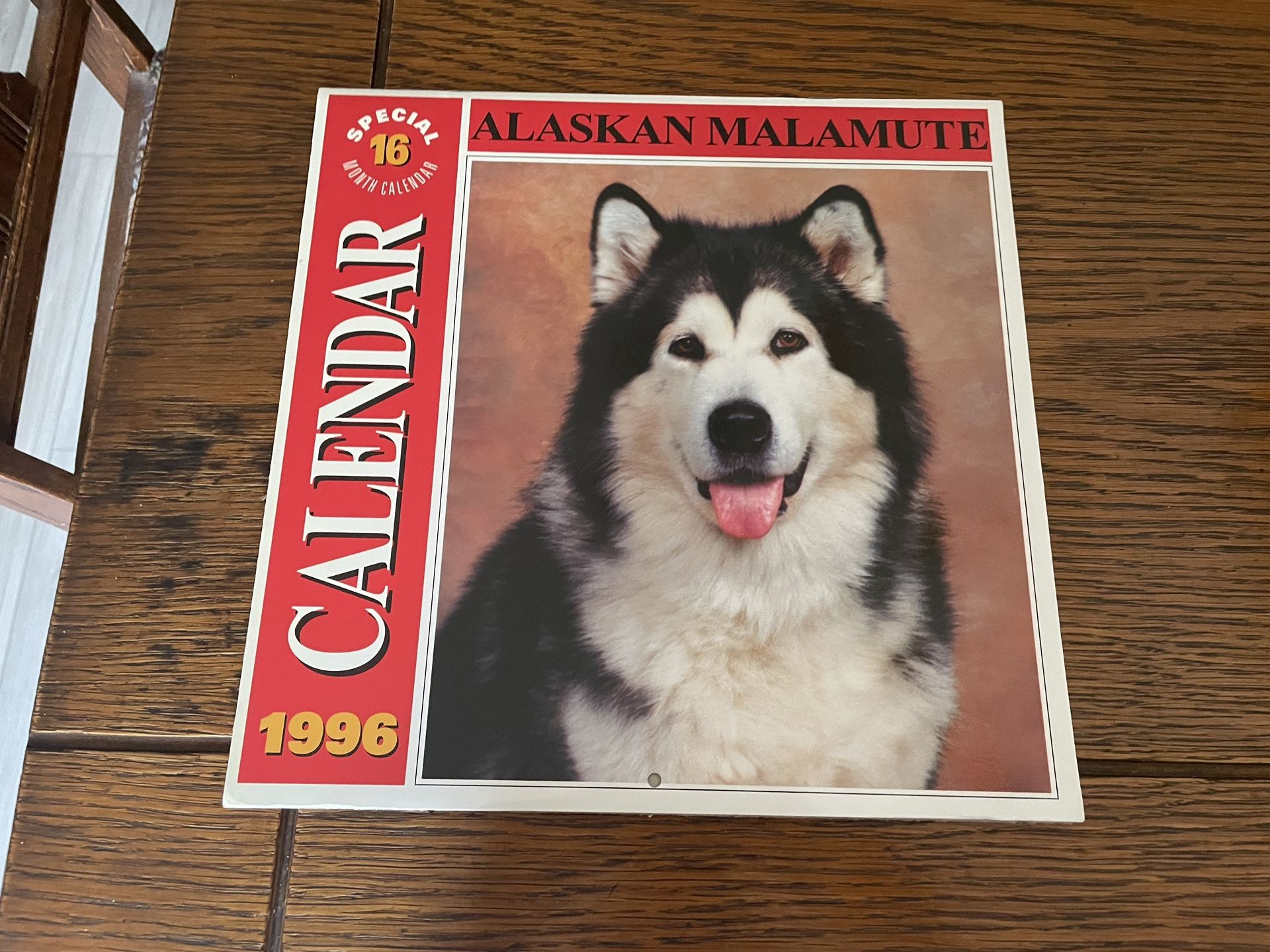 Alaskan Malamute 1996 Calendar 