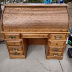 Oak Rolltop Desk