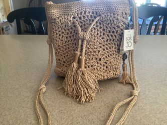 Sak Crochet Mini Drawstring Crossbody 