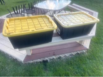 Tough Box Tough 27 Gallon Plastic Storage Bin with Snap Lid, Stackable, Lockable,