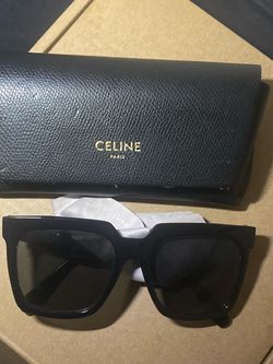 Celine Paris Black Oversized Sunglasses with Case
