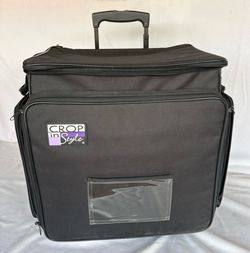 Crop in Style XXL Rolling Craft Tote / Scrapbook Organizer – Black