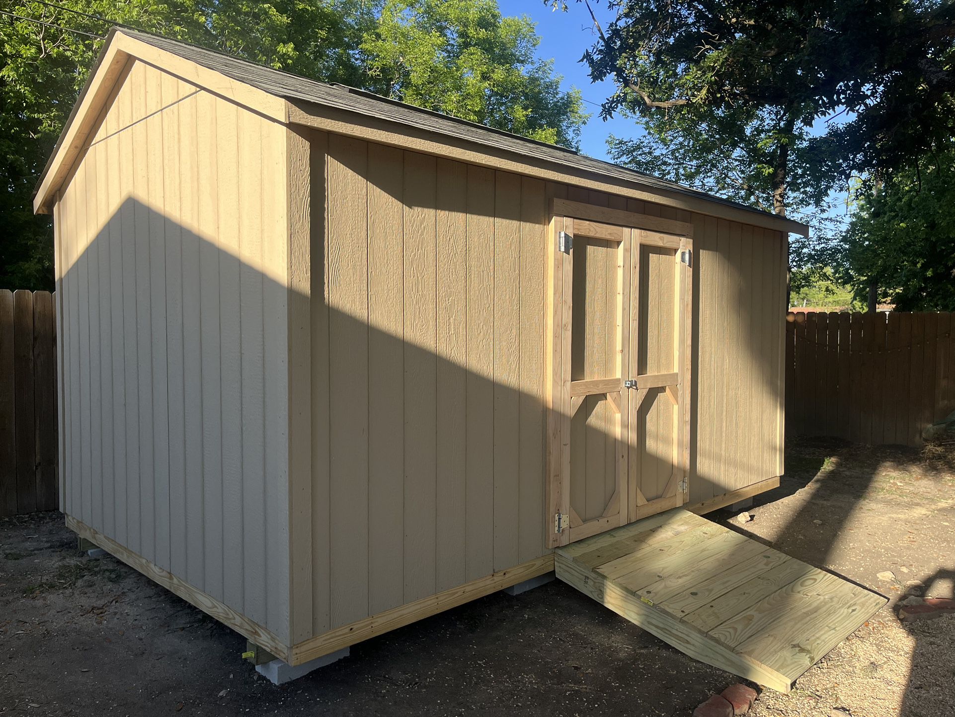 10x16 shed with a ramp! built on site!!