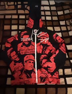 Red assali hoodie size large