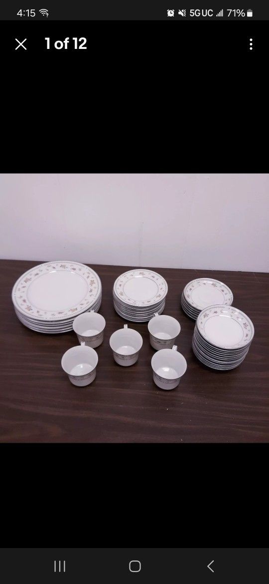 Vintage Abingdon Fine Porcelain China set 40 Piece Made in japan Floral