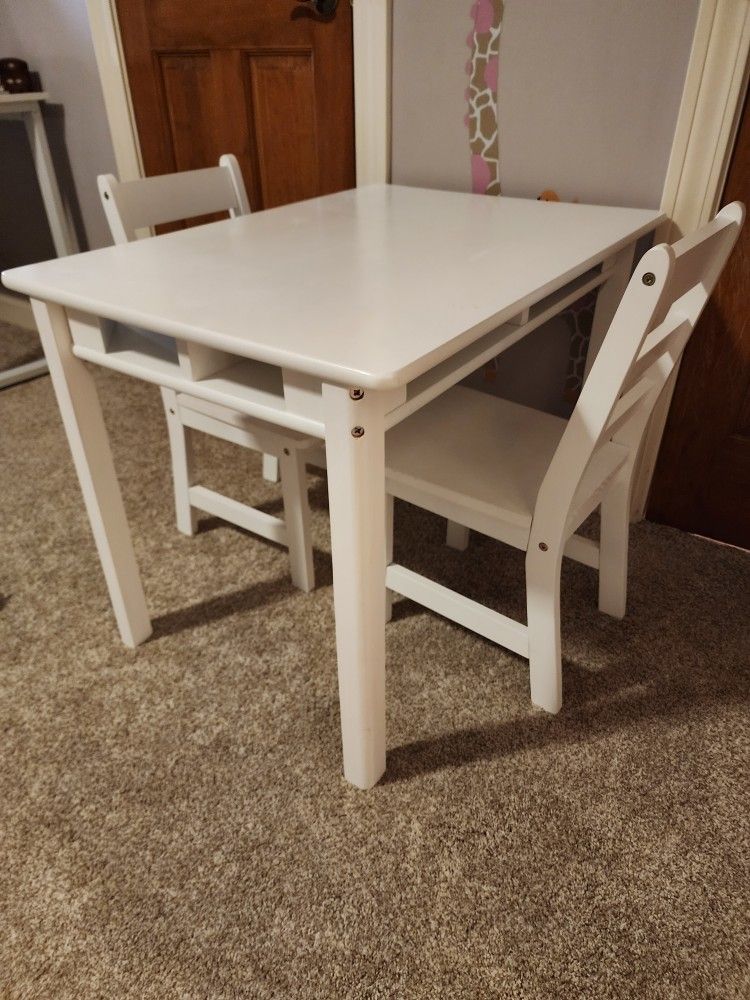 Kids Wooden Desk - White