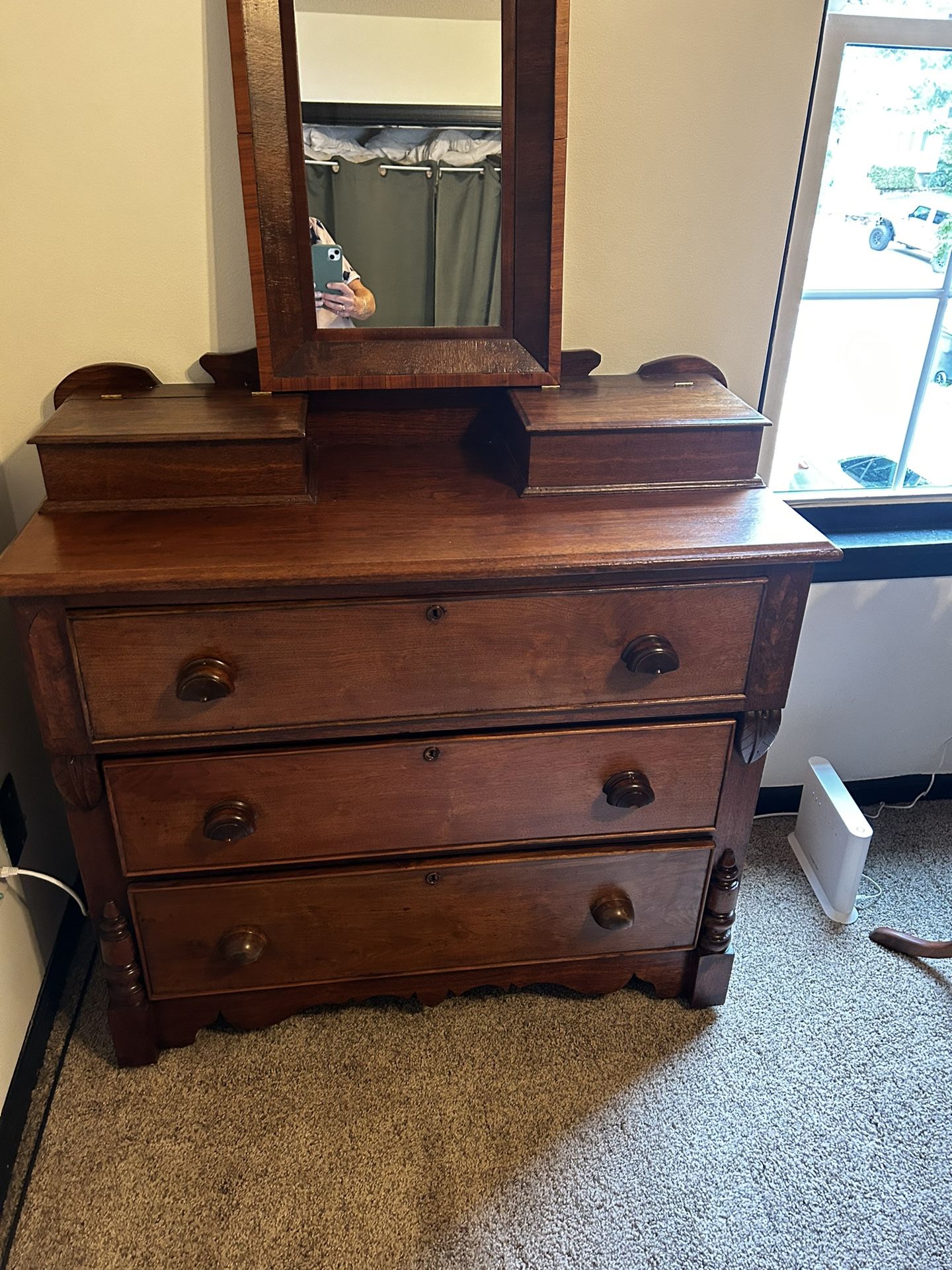Antique Dresser With mirror