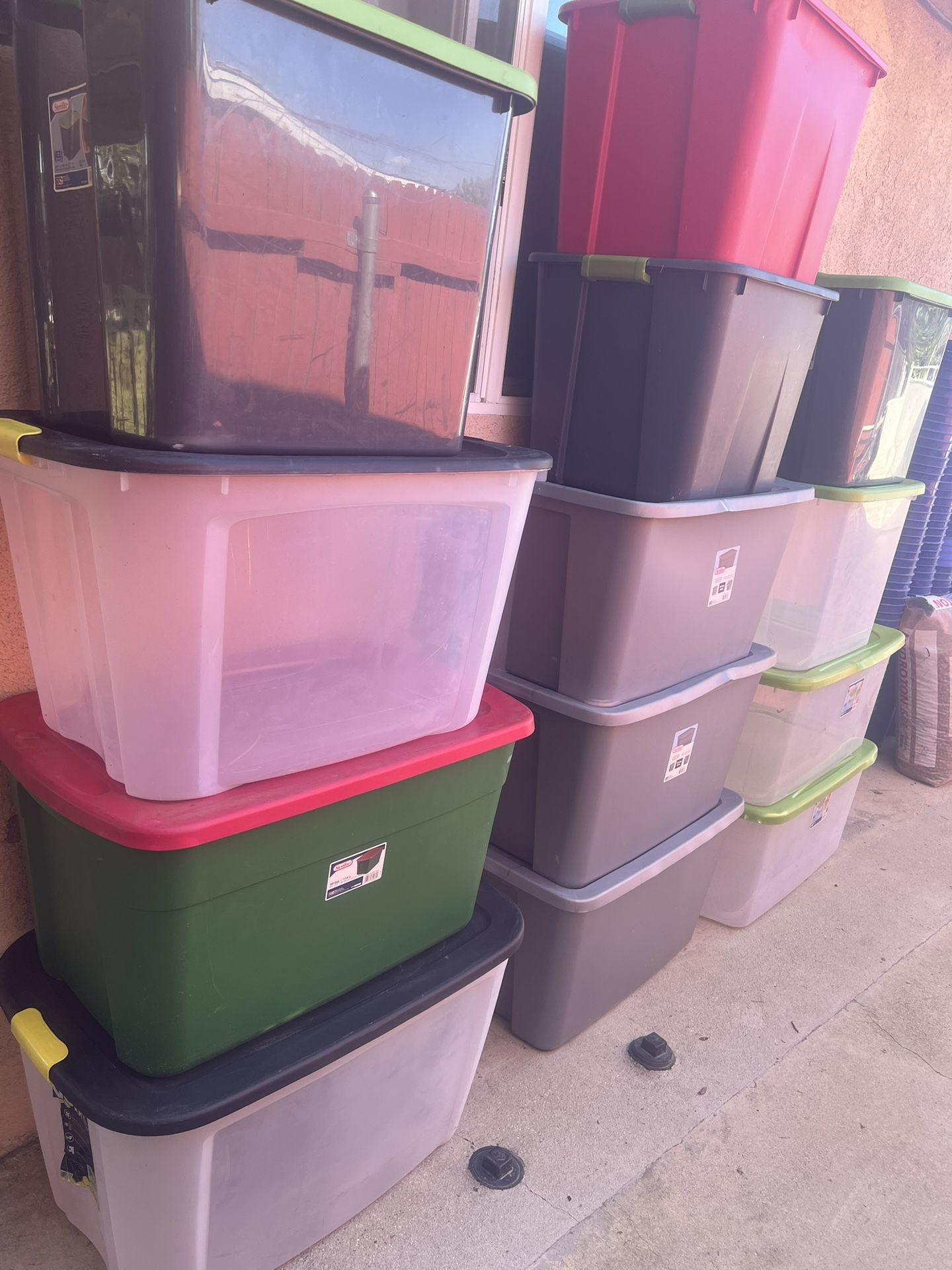 13/ Plastic Storage Bins