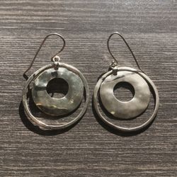 Silpada .925 silver Full Circle double ring Perspectiva earings W1322 