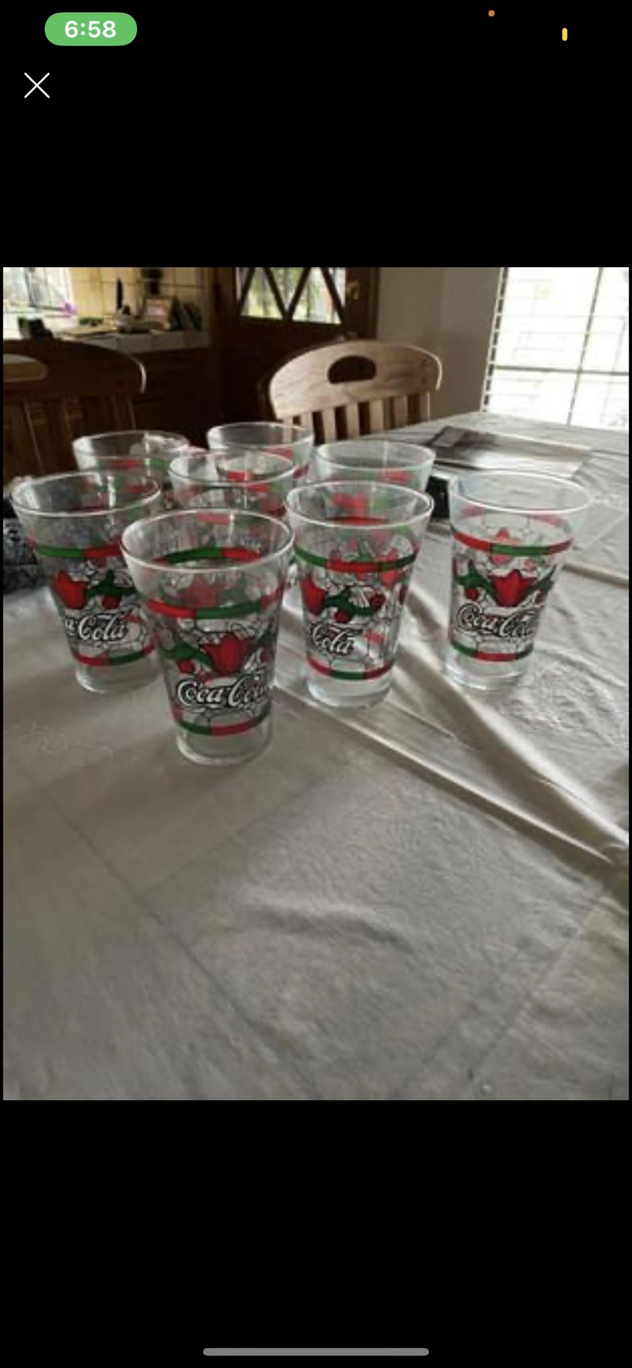 8 Coca Cola Drinking Glasses