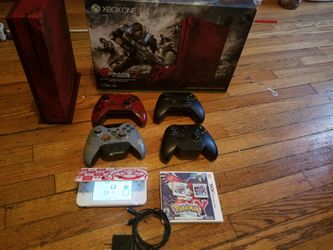 TRADING FOR XBOX X !! Xbox one S Gears of war 4 2Tb limited edition. And Limited edition supermario nintendo 3ds xl