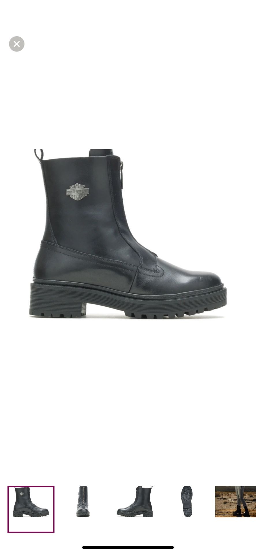 Harley-Davidson HARLEY-DAVIDSON WOMEN'S CARNEY FRONT ZIP BOOT