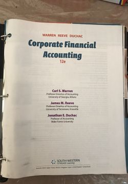 Corporate Financial Accounting 12th Edition