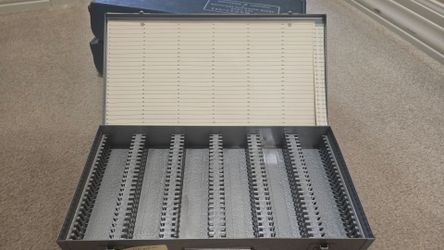 Slide storage metal box
