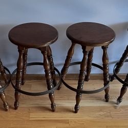 (4) Vintage Bar Stool-Nice Shape