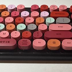 UBOTIE Colorful Wireless Keyboard and Mouse Combo, Full-Si