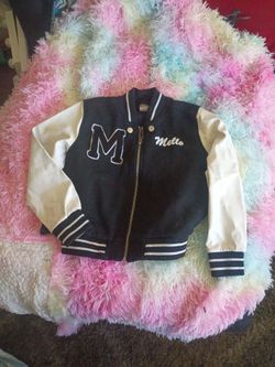 Marshmallow varsity jacket