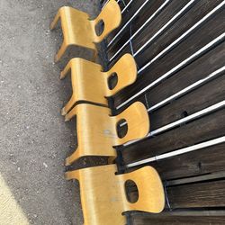 4 wood chairs For small kids