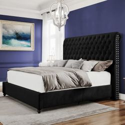 Brand New Black King Bed ( Mattress Sold Separately )