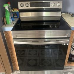 6.3 cu. ft. Smart Freestanding Electric Range with Steam Clean in Stainless Steel