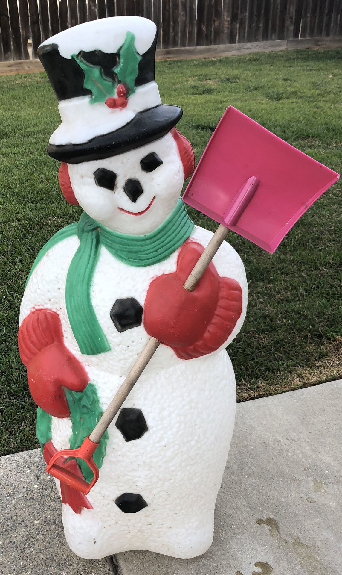 Vintage Snowman Blow Mold