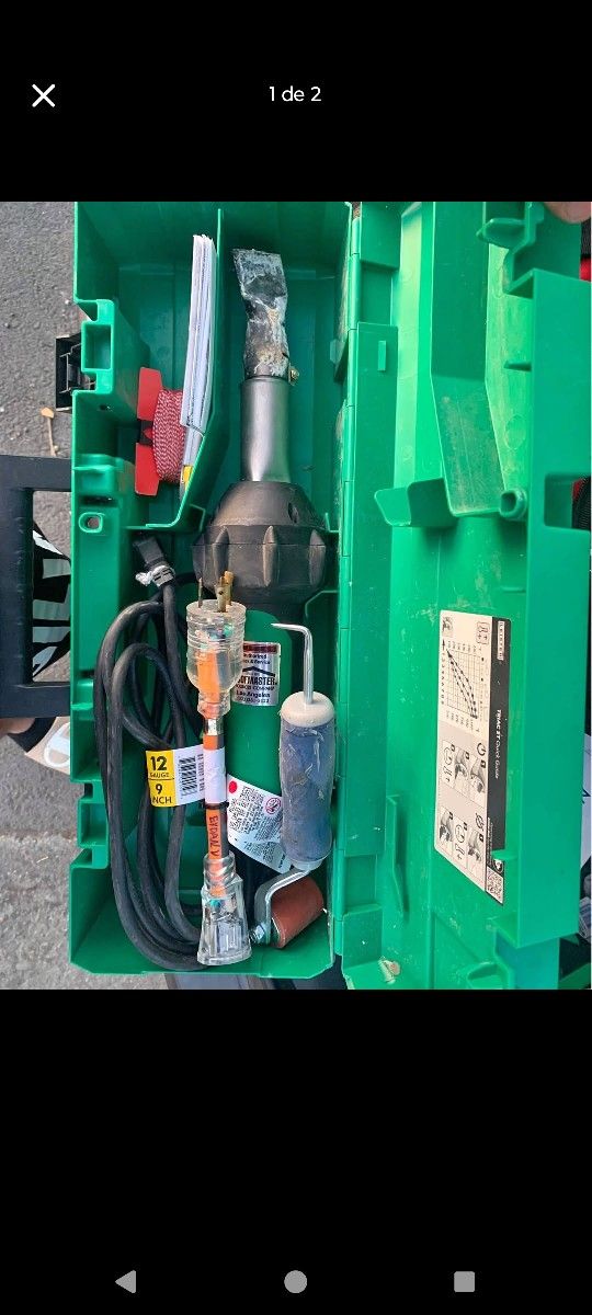 Leister heat gun with roll and adapter 120