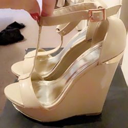 Beige Wedges