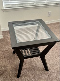 End Tables / Coffee Table (Glass top)