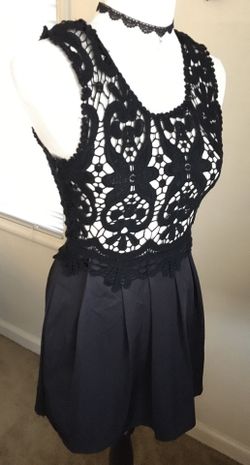 Black Crochet Dress