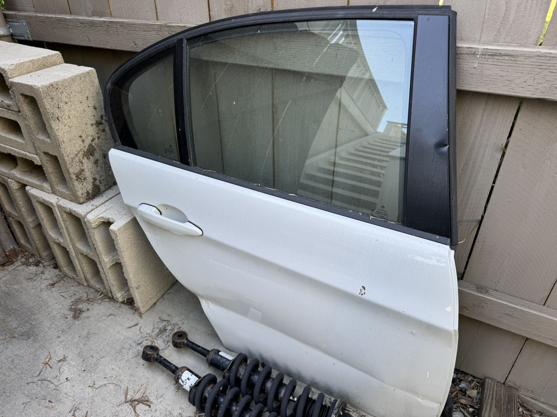 BMW 328i 2011 (E90) Rear Right Side Door, Outside Door Handle, Window Glass And Window Regulator