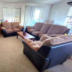 Brown Living  Room  Couch Set