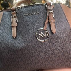 Pre-Owned Michael Kors Charlotte Satchel Handbag Shoulder Bag 35T0GCFM2B Brown PVC Leather Women's (Good)